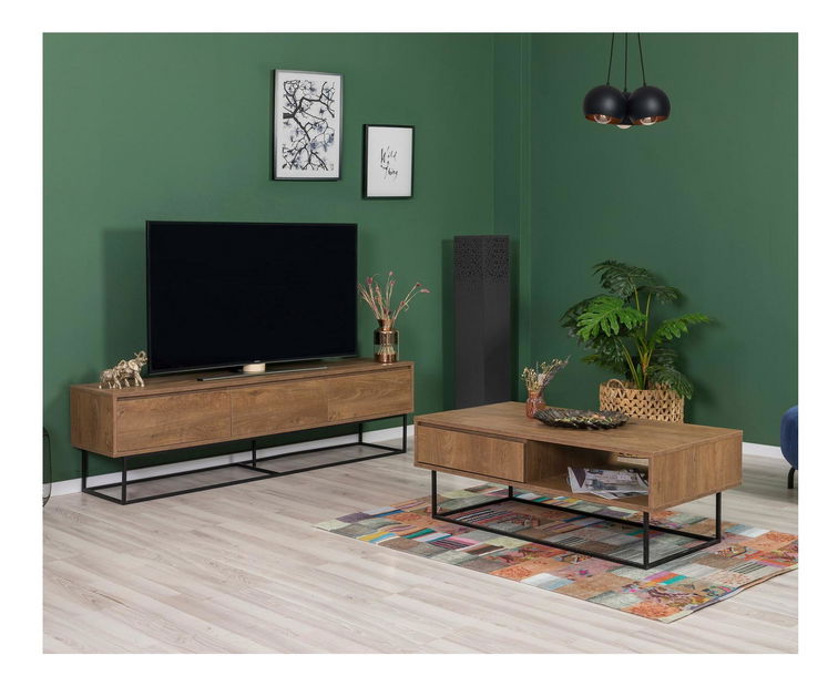 Set za dnevni boravak Laxi 21 (orah + crna)