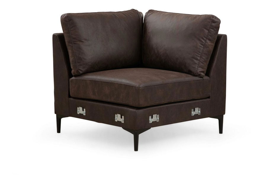 Kutna garnitura U Portobeno 2 (smeđa + crna)