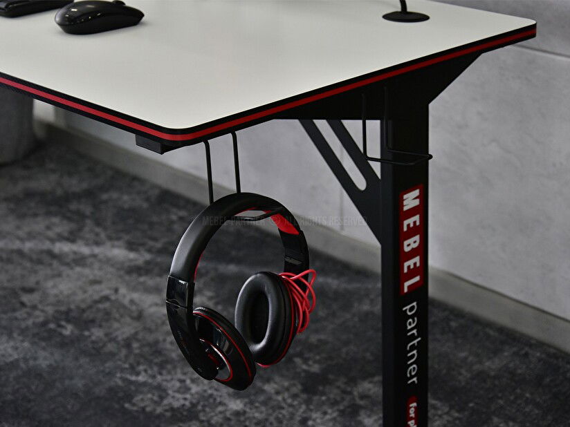 PC stolík Matts 140 (biela + čierna)