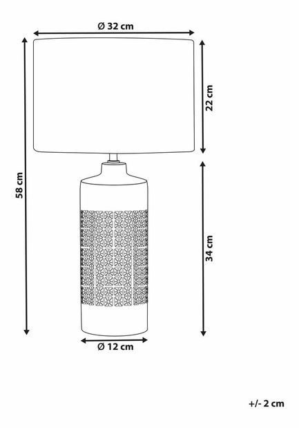 Asztali lámpa Azizi (fehér)