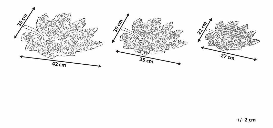 Set 3 buc Tave Pemza (auriu)