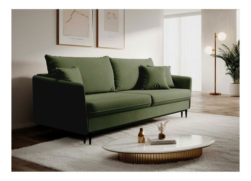 Háromszemélyes kanapé Vivaldio (oliva + fekete)