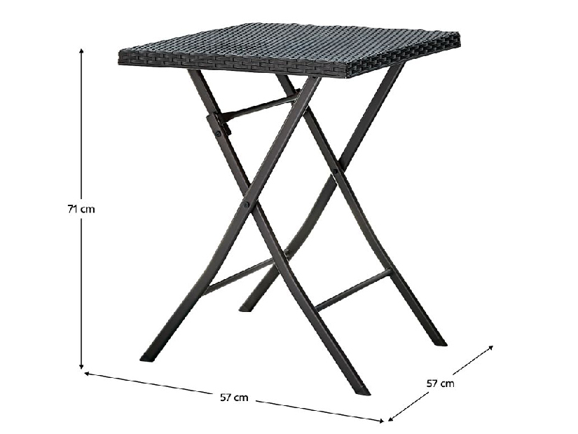 Set mobilier de grădină Farok 210987 (negru) (pentru 2 persoane)