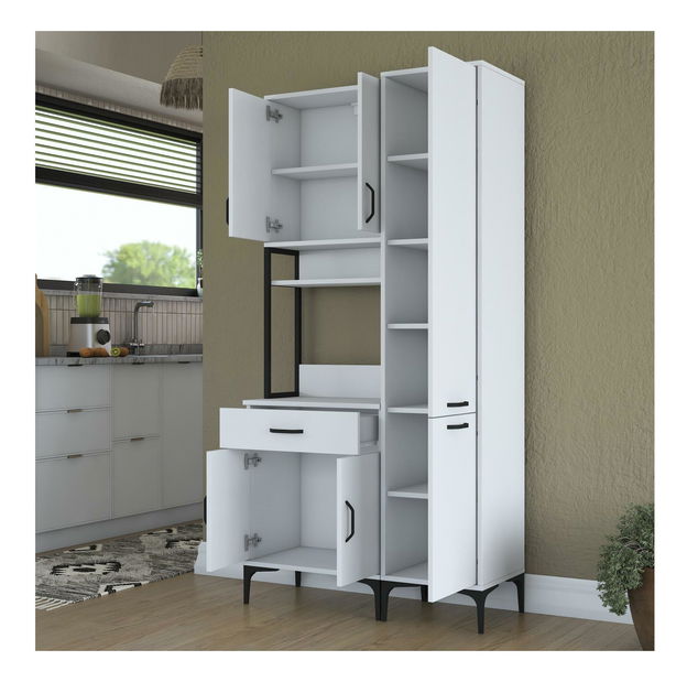 Set kuchynských skriniek Jenaretta 21 (biela + čierna)