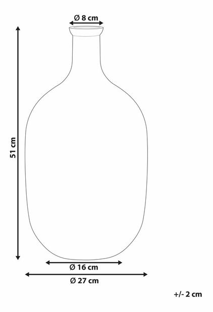 Vază Dominique (maro)