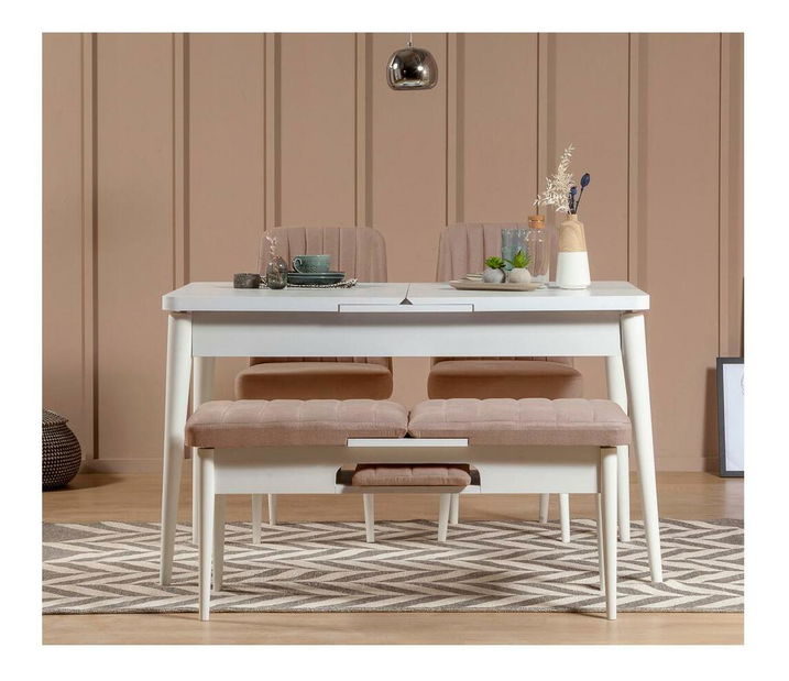 Jedálenská stolička Vlasta 1 (biela + kameň)