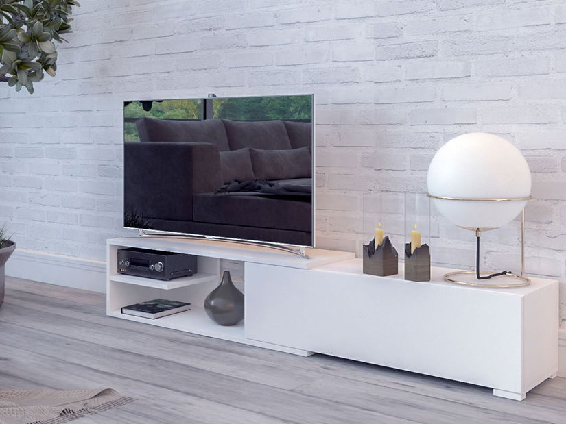 Masă TV/Dulap glisant Augurus (Alb)