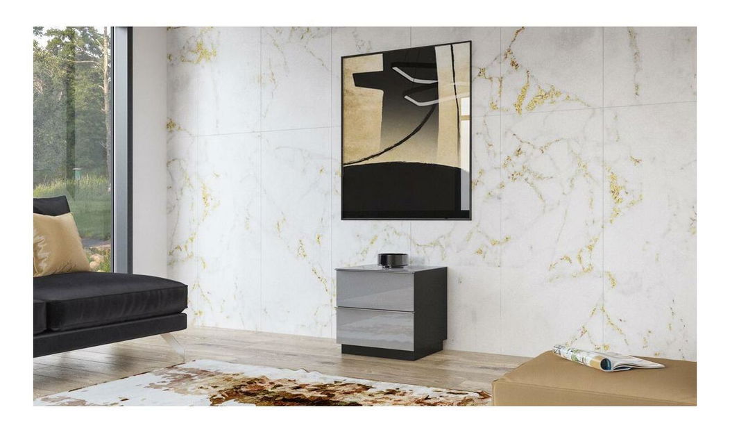 Masă TV suspendată Henry Typ 38 (gri + gri lucios)