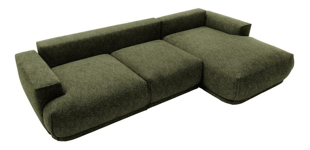 Kutna garnitura Dita (D) (tamnozelena + crna)