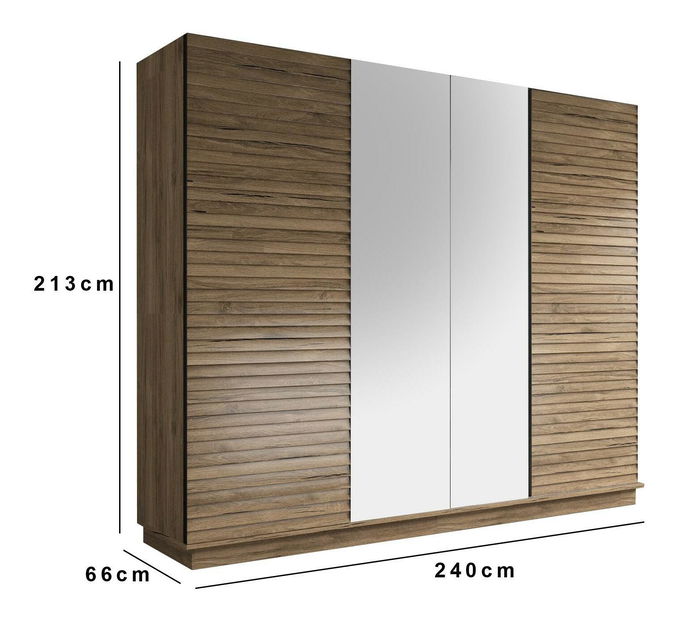 Ruhásszekrény Franc 79 (dió)