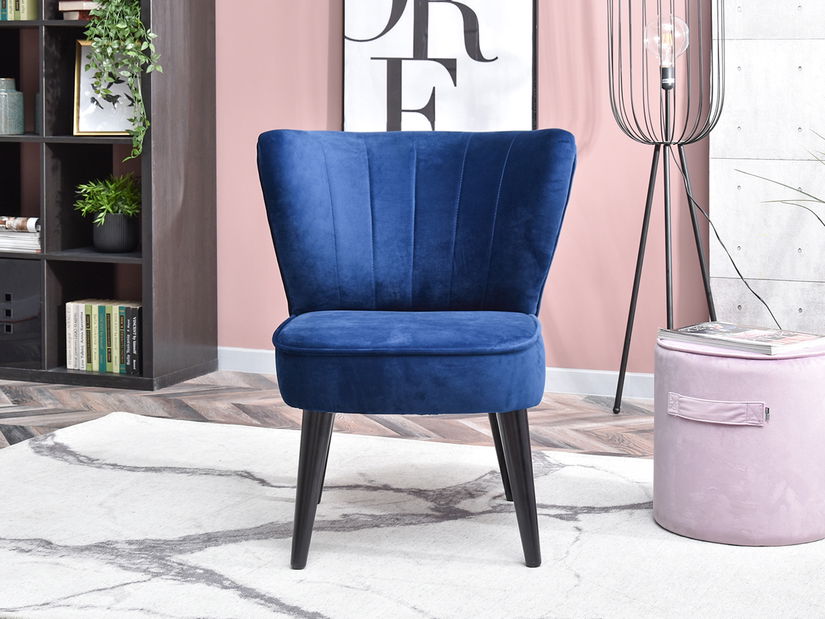 Relaxačné kreslo Arginteno (tmavomodrá + čierna)