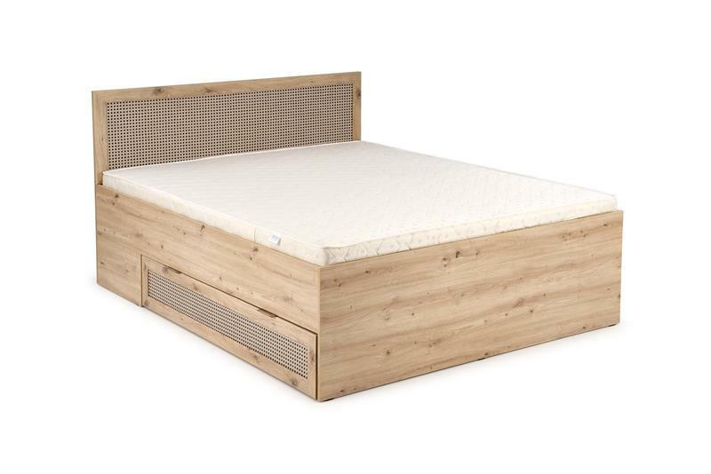 Manželská posteľ 160 cm Borrae (bez matraca) (čierna)