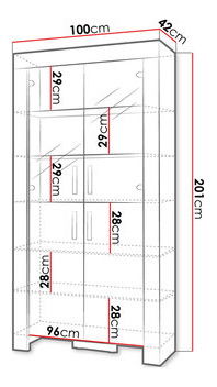 Vitrina Cassidy CR3 (hrast sonoma)