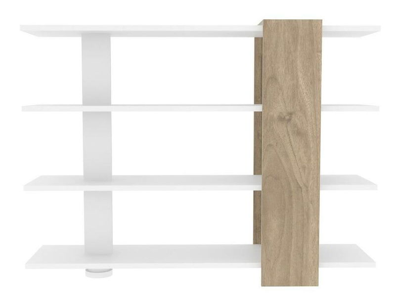 Regál Nubio (biela + orech) 