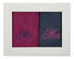 Sada uterákov 50x90 cm Mr Mrs (amarant + tmavomodrá)