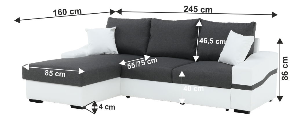 Rohová sedačka Orleton L+2R (L)