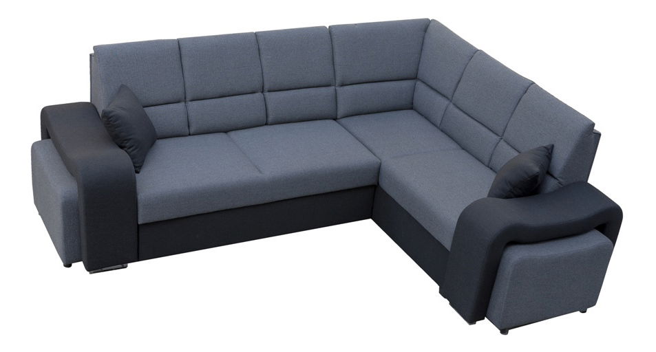 Rohová sedačka Warren (sivá + čierna) (P)