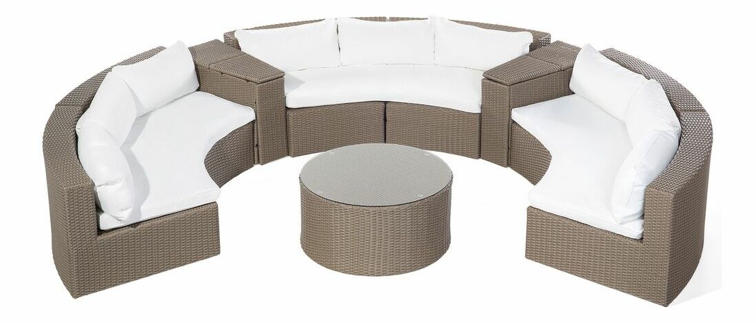 Záhradná sedacia súprava Sevo (tmavosivá)