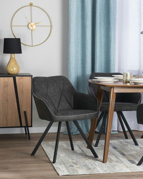 Set 2 buc. scaune pentru sufragerie Manly (gri)