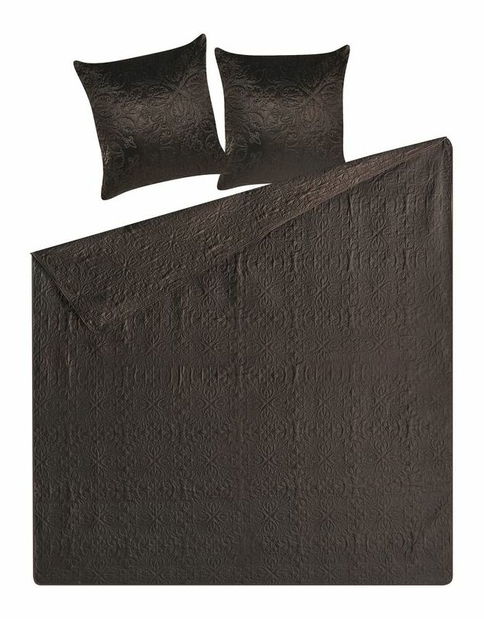 Súprava prehozu na posteľ a 2 vankúšov 200 x 220 cm Rockdale (hnedá) 