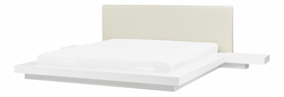 Franciaágy 180 cm ZEPHYRE (ágyráccsal) (fehér)