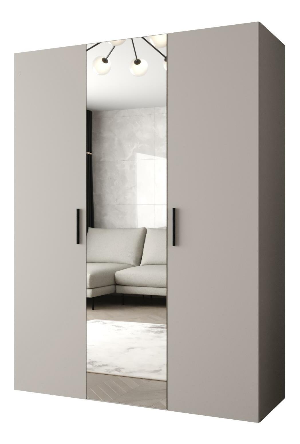 Dulap de haine 150 cm Borry 2 (Cașmir + Negru)