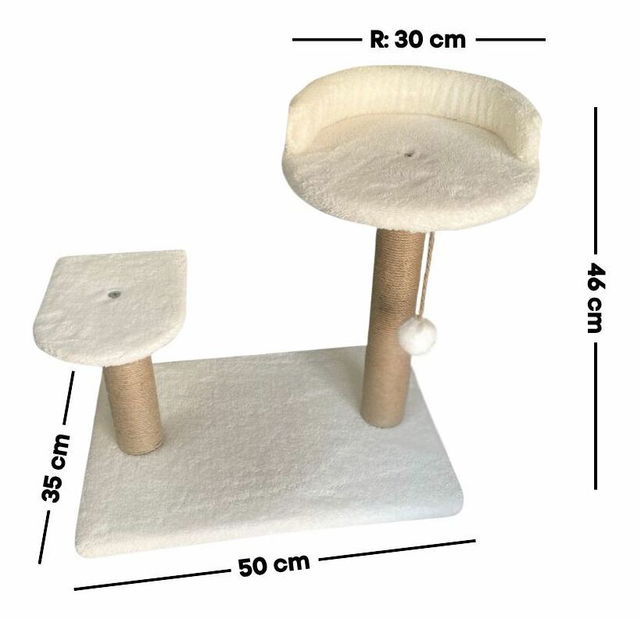 Škrabadlo pre mačky Tinka (Biela)