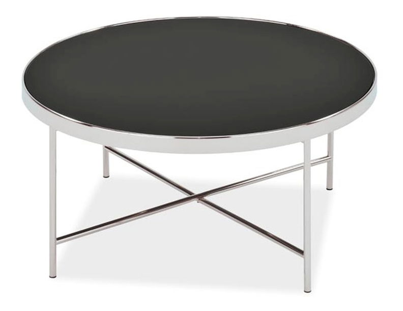 Konferenčný stolík Glennie (čierna + chrómová)