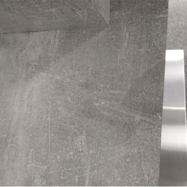 Jedálenský stôl Farnali (biely lesk + betón)