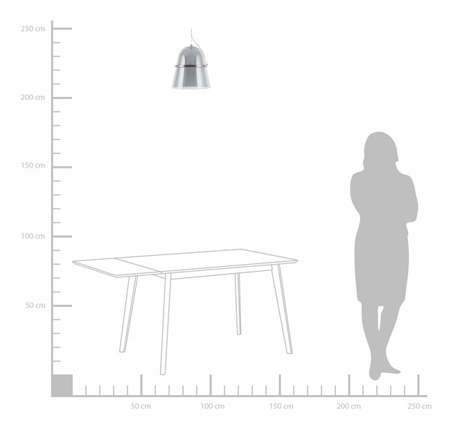 Viseća svjetiljka Adirra (svijetlo siva)