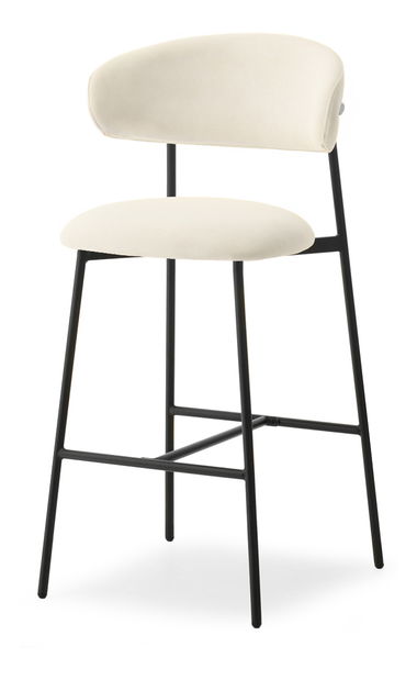 Barová stolička Inezenente (krémová + čierna)