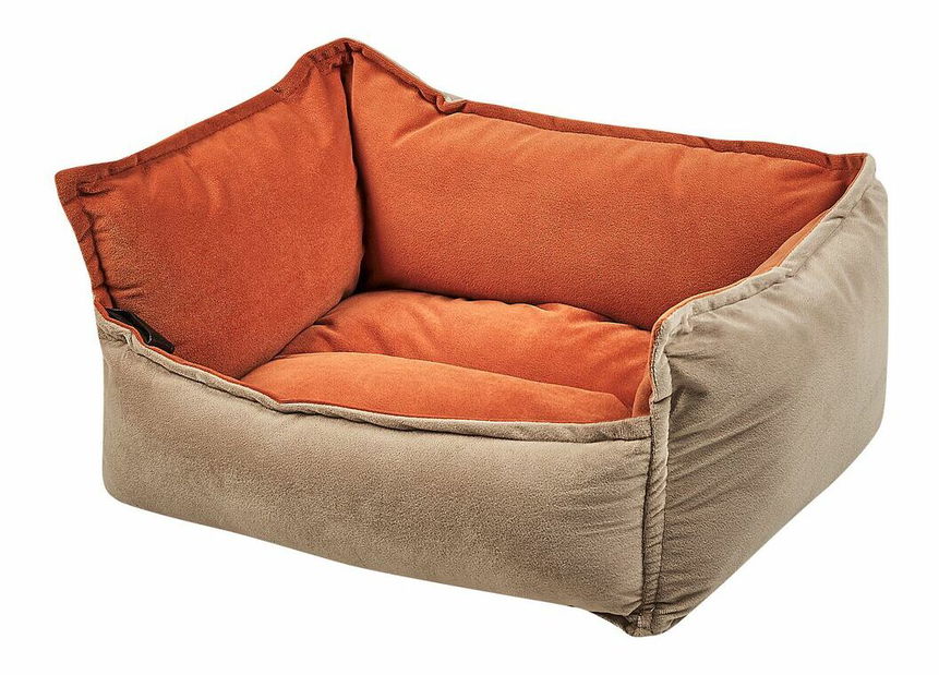 Culcuș/ Pat pentru câine 50 x 35 cm Izmza (portocaliu + bej)