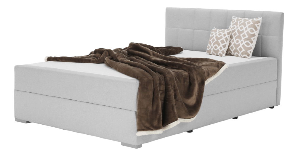 Manželská posteľ Boxspring 140 cm Ferrati (sivohnedá)