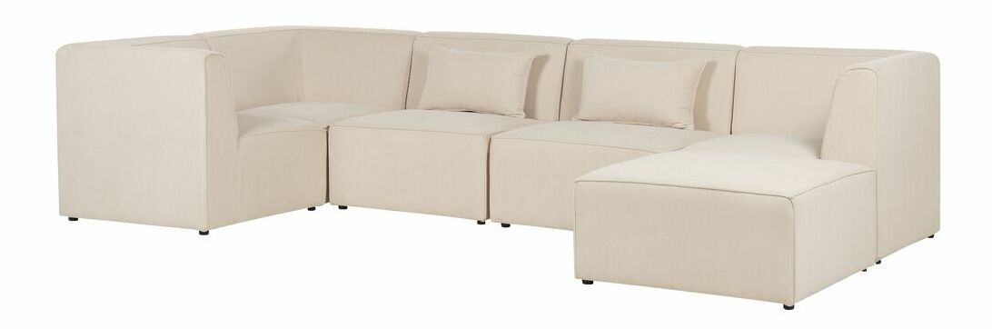 Sarokkanapé zsámollyal Lemia (homok) (J)