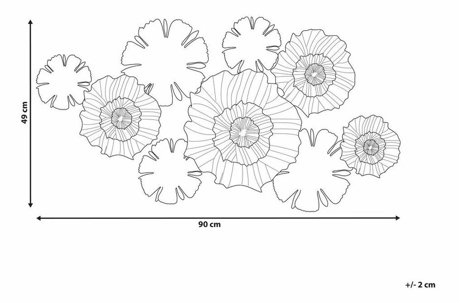 Zidna dekoracija Potza (siva)