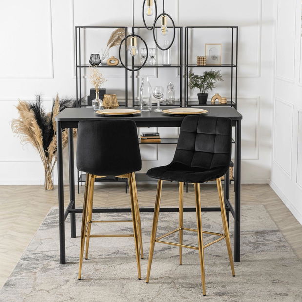 Jedálenská stolička Abisales (čierna) 