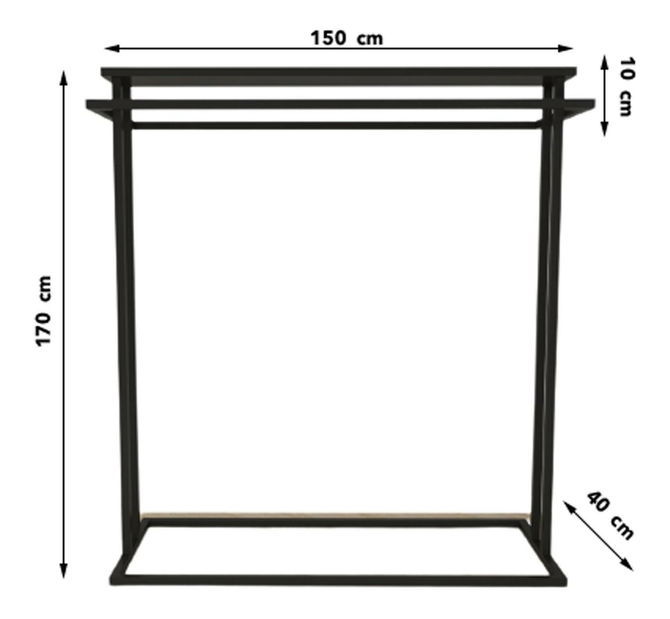 Vešiak Arony (dub + čierna) 