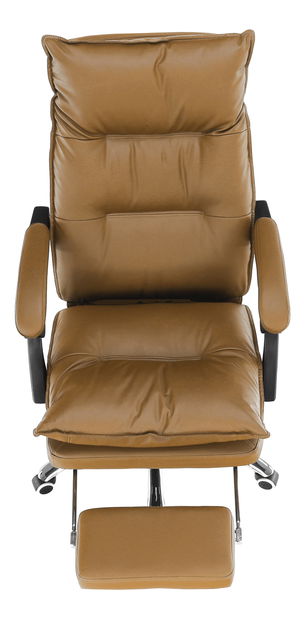 Uredska fotelja s osloncem za noge Drann (smeđa)