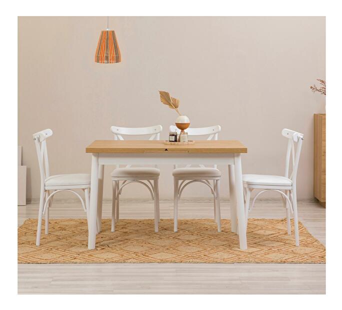 Set mobilier sufragerie Duvasa 26 (alb) (pentru 4 persoane)