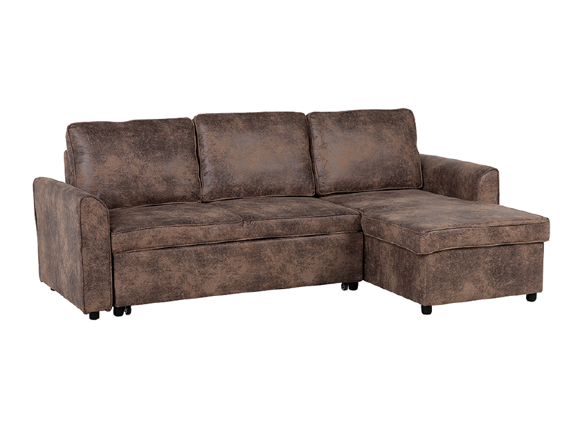 Kutna garnitura Narpes (smeđa) (s prostorom za odlaganje) (D)