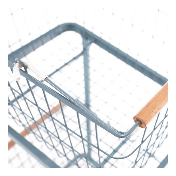 Coș de rufe Harmas (metal + gri albastru)