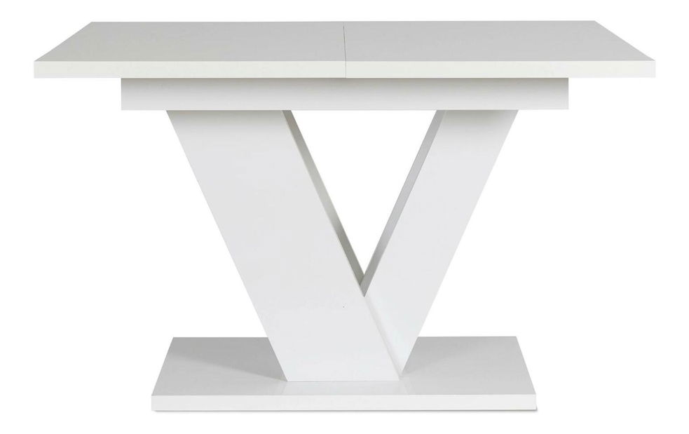 Blagovaonski stol na razvlačenje Comentado (bijeli sjaj) (za 4 do 6 osoba)