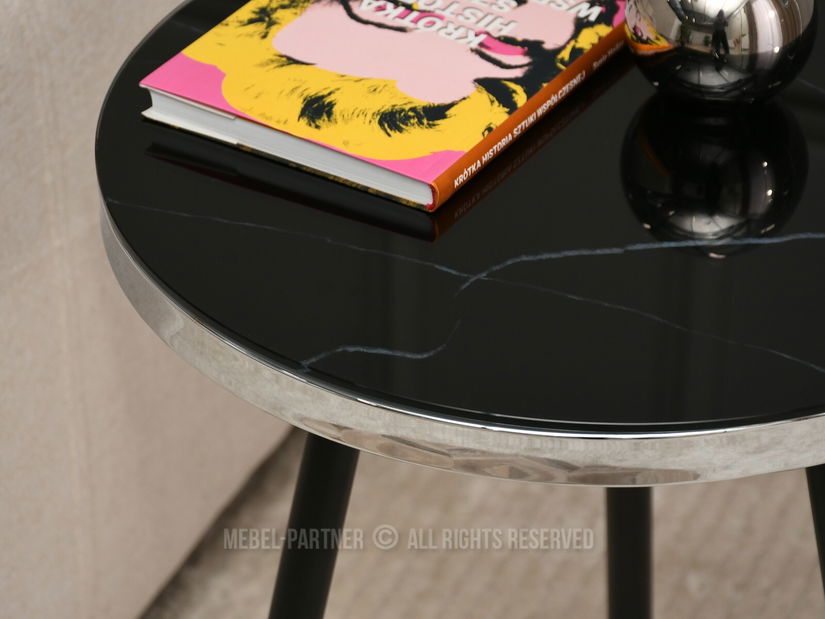 Dohányzóasztal Cheops S (fekete + króm)