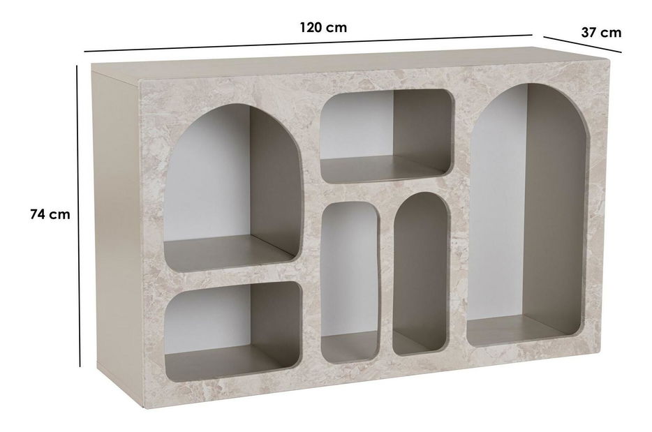 Regál Lotos 120 (travertín + piesková) 