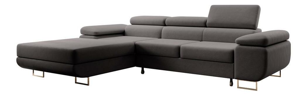 Colțar Grande (S) (gri negru + crom)