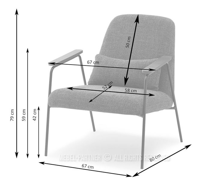 Relax fotel Elesenta (tölgy + bézs)
