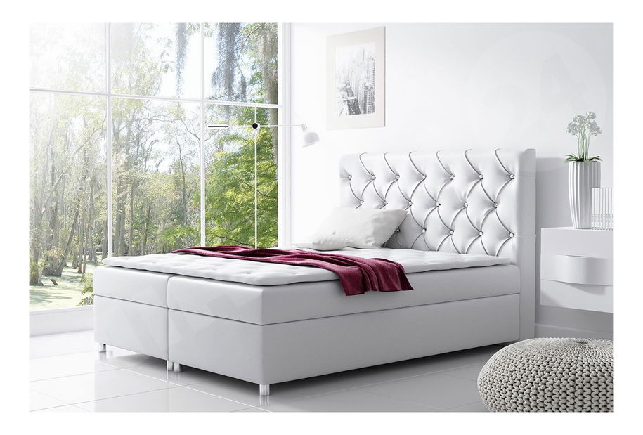 Pat matrimonial 180 cm Bandos (alb)