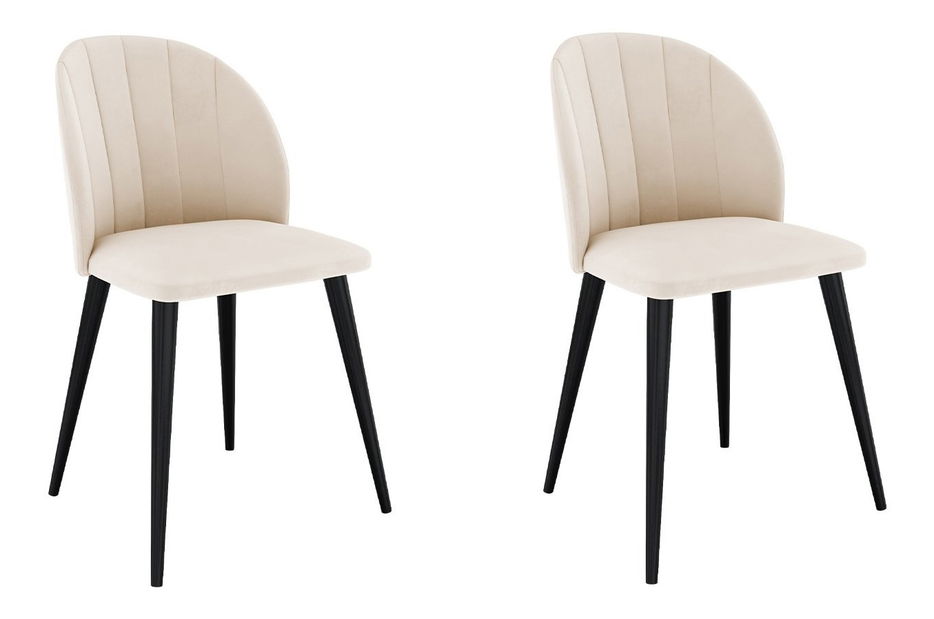 Set 2 ks. jedálenských stoličiek ST100 (čierna + krémová) *výpredaj