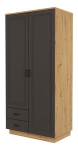 Šatníková skriňa Flaminia 2D2S (dub artisan + grafit)