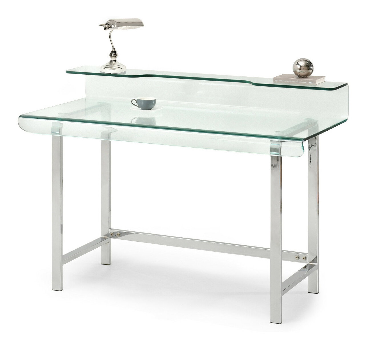 PC asztal Lazuli (üveg + króm)